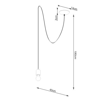 Pendel NESO 1xE27/15W/230V edderkop beton