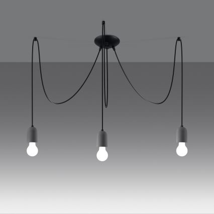 Pendel NESO 3xE27/15W/230V edderkop beton