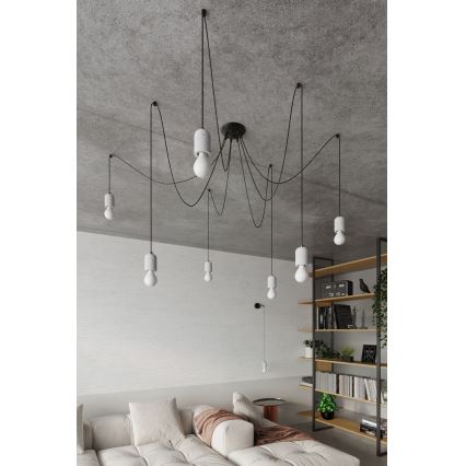 Pendel NESO 5xE27/15W/230V edderkop beton