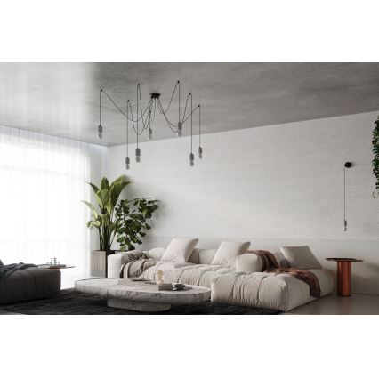 Pendel NESO 5xE27/15W/230V edderkop beton
