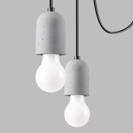 Pendel NESO 5xE27/15W/230V edderkop beton