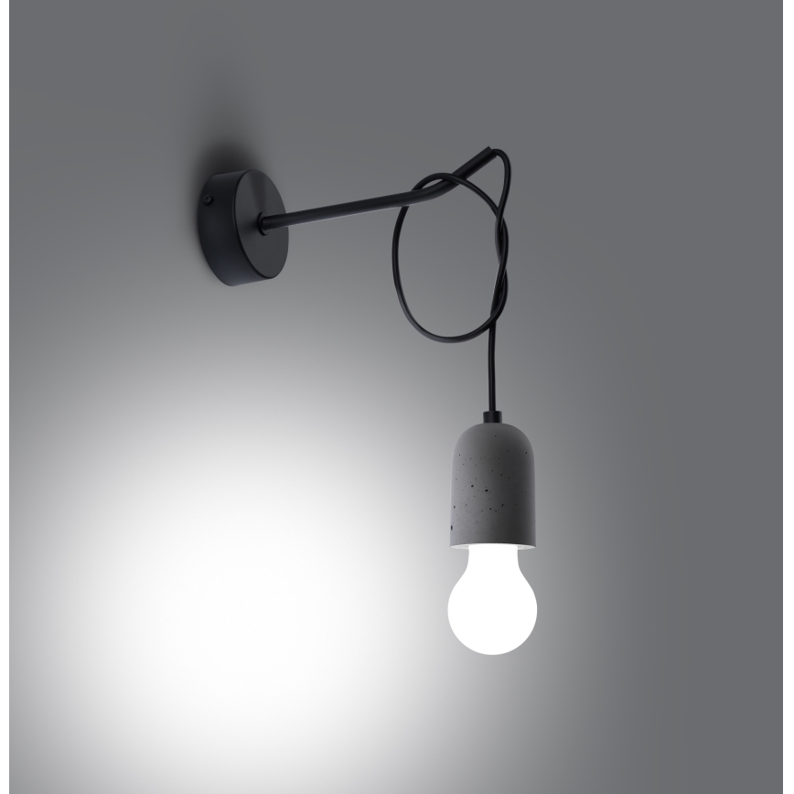 Væglampe NESO 1xE27/15W/230V beton