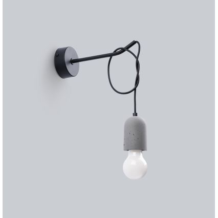 Væglampe NESO 1xE27/15W/230V beton