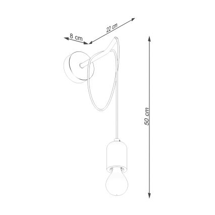 Væglampe NESO 1xE27/15W/230V beton