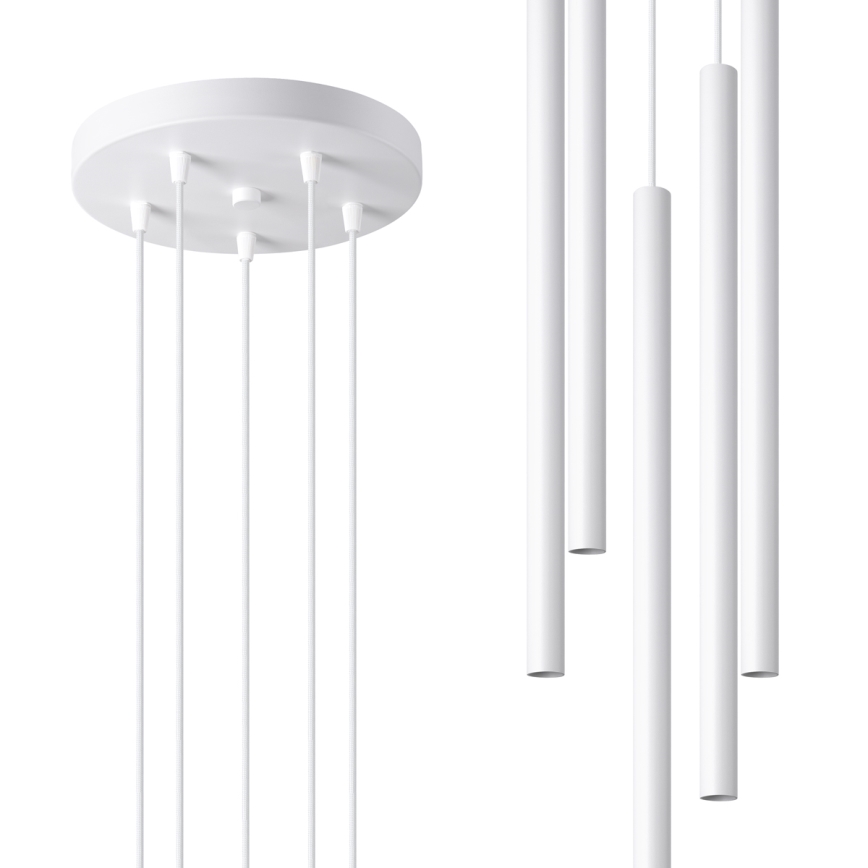 Pendel PASTELO 5xG9/8W/230V hvid