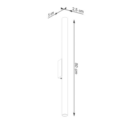 Væglampe PASTELO 2xG9/8W/230V hvid