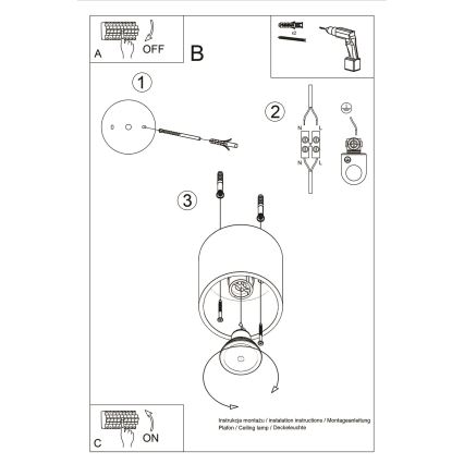 Spotlampe ORBIS 1xGU10/10W/230V guldfarvet