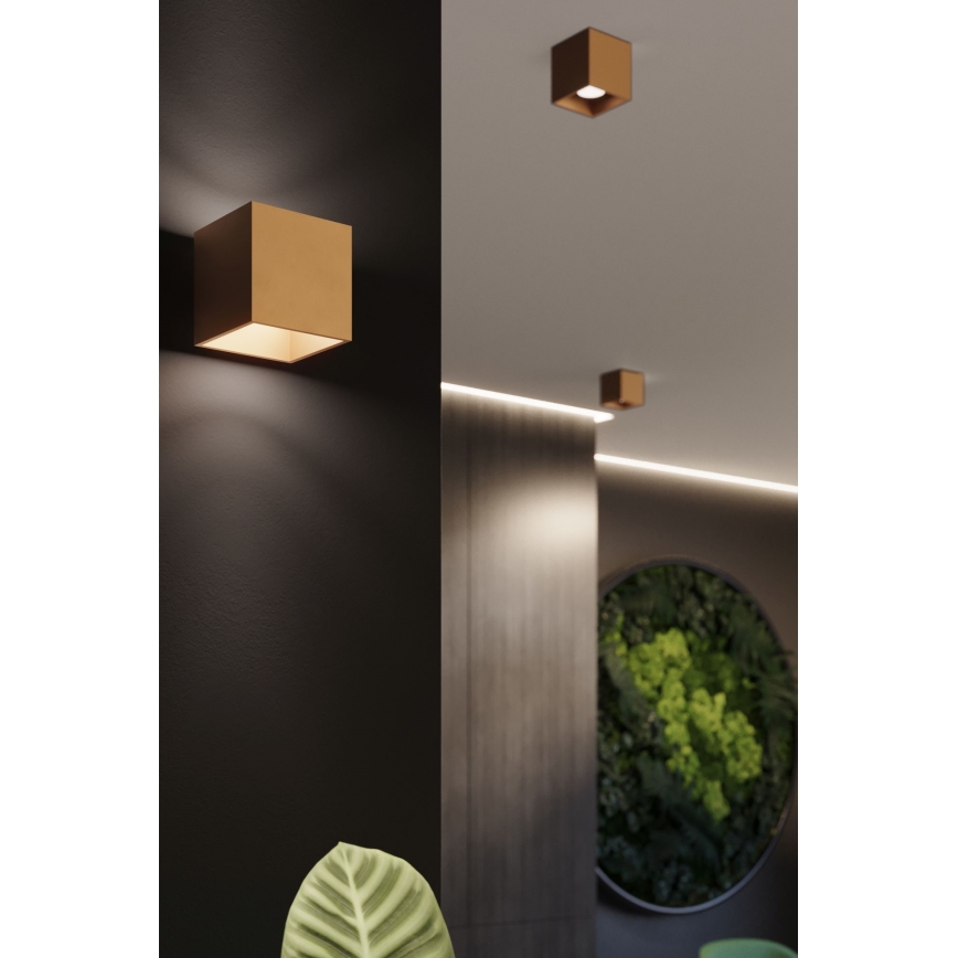 Spotlampe QUAD 1xGU10/10W/230V guldfarvet
