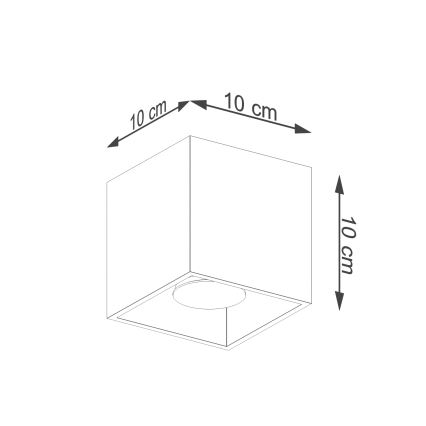 Spotlampe QUAD 1xGU10/10W/230V guldfarvet