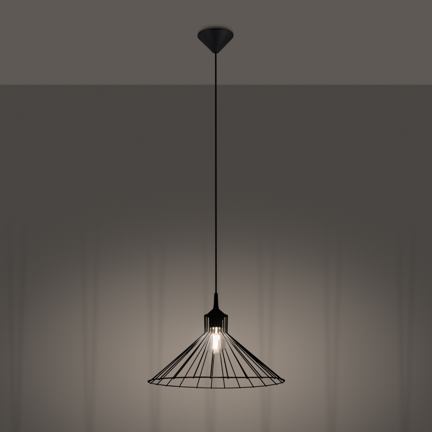 Pendel EDA 1xE27/15W/230V sort