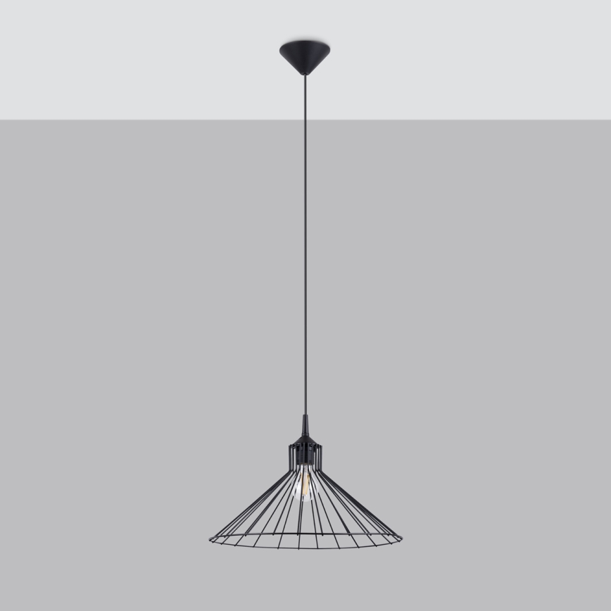 Pendel EDA 1xE27/15W/230V sort