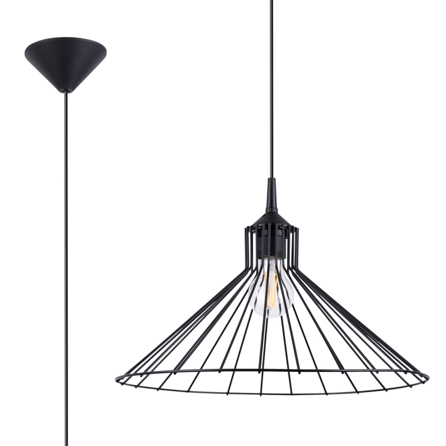 Pendel EDA 1xE27/15W/230V sort