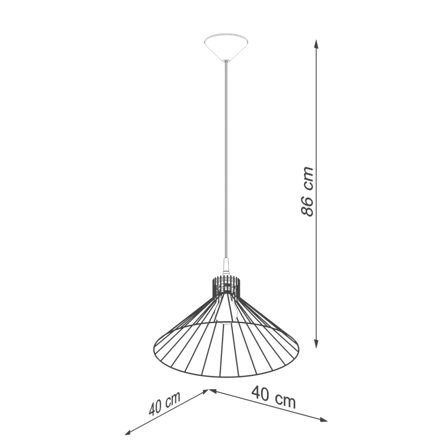 Pendel EDA 1xE27/15W/230V sort