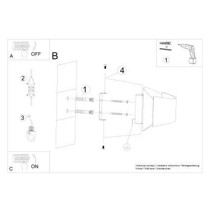 Væglampe TONI 1xG9/8W/230V sort