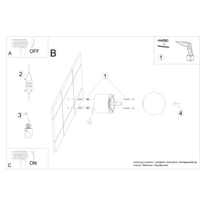 Vægspot BOOMO 1xG9/8W/230V bøg