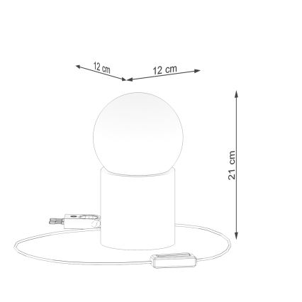 Bordlampe BOOMO 1xG9/8W/230V bøg