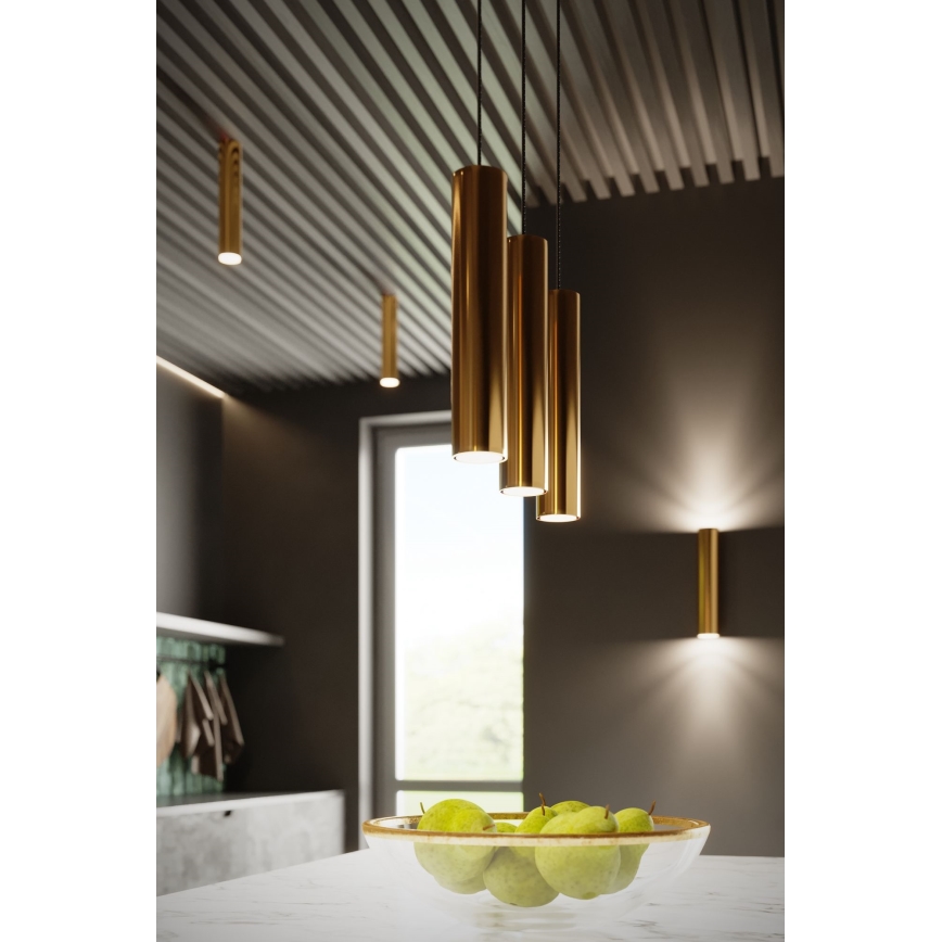 Spotlampe LAGOS 1xGU10/10W/230V 30 cm guldfarvet
