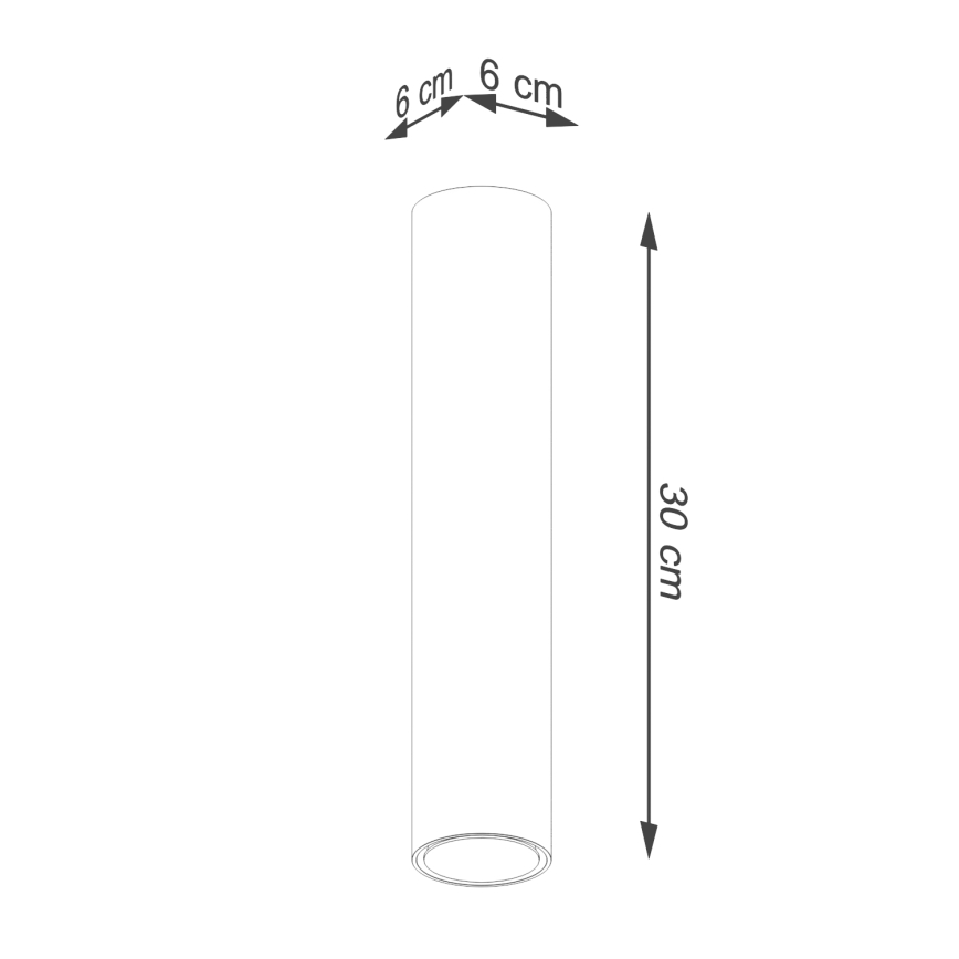 Spotlampe LAGOS 1xGU10/10W/230V 30 cm guldfarvet