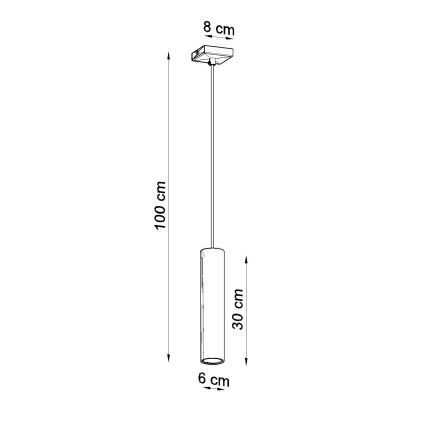 Pendel LAGOS 1xGU10/10W/230V skinnende krom