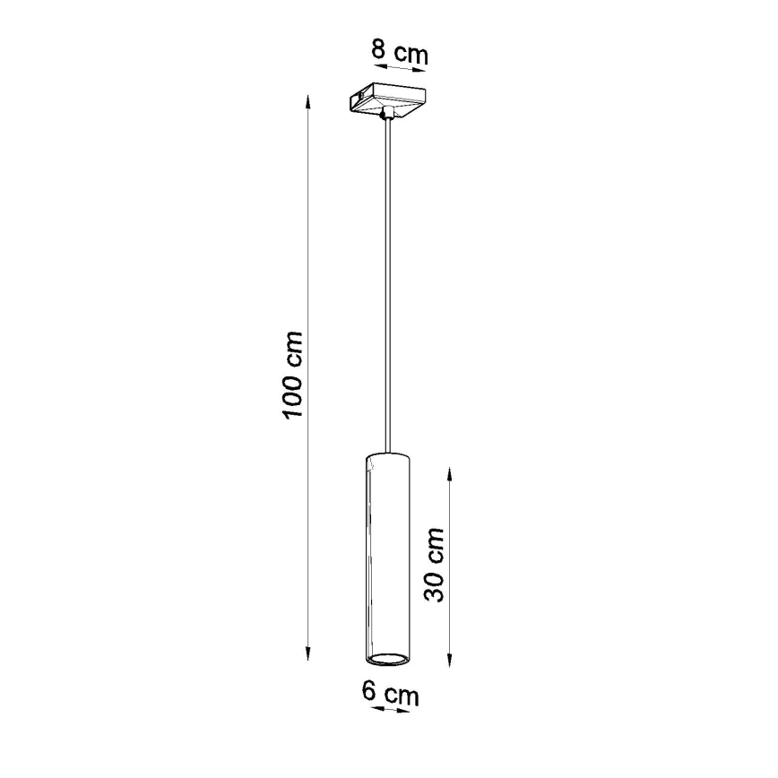 Pendel LAGOS 1xGU10/10W/230V skinnende krom