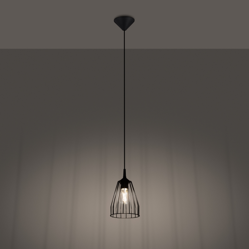 Pendel LEYO 1xE27/15W/230V sort