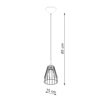 Pendel LEYO 1xE27/15W/230V sort