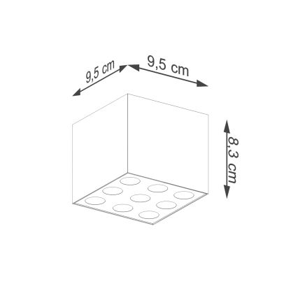 LED spotlampe OZZY LED/16W/230V sort