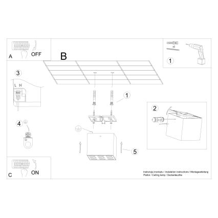 LED spotlampe OZZY LED/16W/230V sort