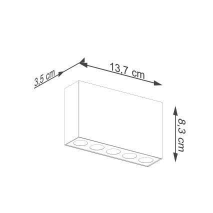 LED spotlampe SOLE LED/11W/230V sort