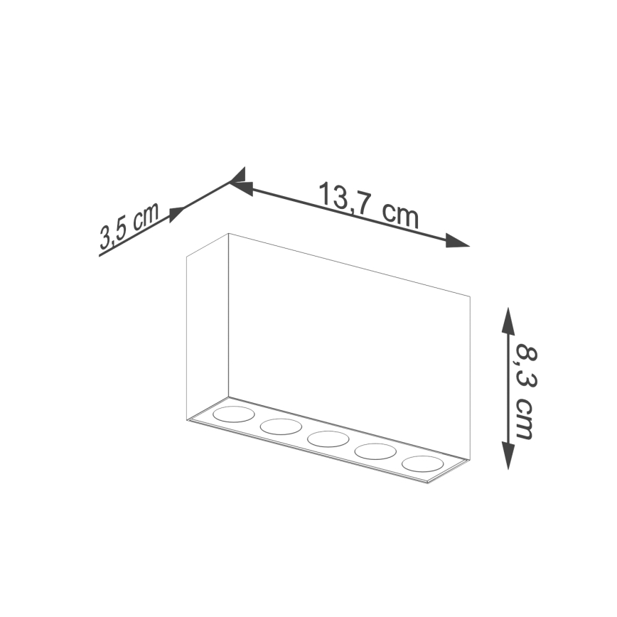 LED spotlampe SOLE LED/11W/230V sort