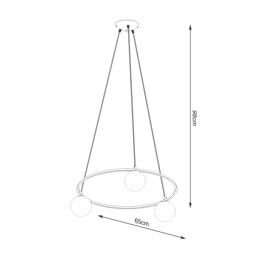 Pendel YOLI 3xG9/8W/230V sort