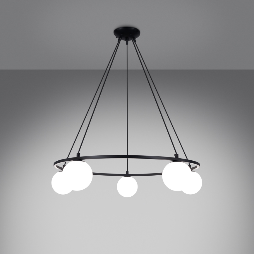 Pendel YOLI 5xG9/8W/230V sort