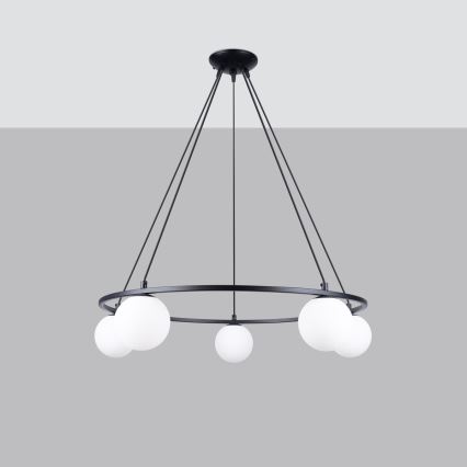 Pendel YOLI 5xG9/8W/230V sort