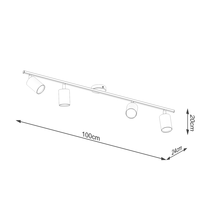 Spotlampe LEMMI 4xGU10/10W/230V hvid