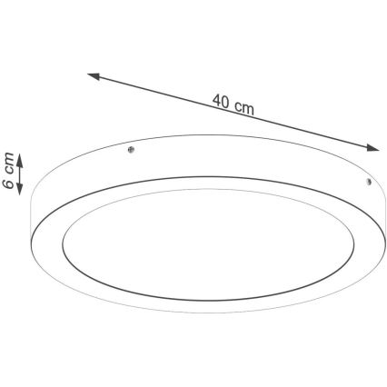 LED-loftlampe ONYX LED/32W/230V, Ø 40 cm, sort