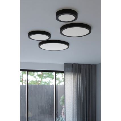 LED-loftlampe ONYX LED/48W/230V Ø 60 cm sort