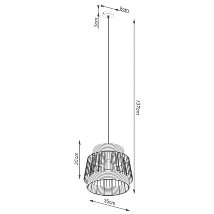 Pendel BRILO 1xE27/15W/230V