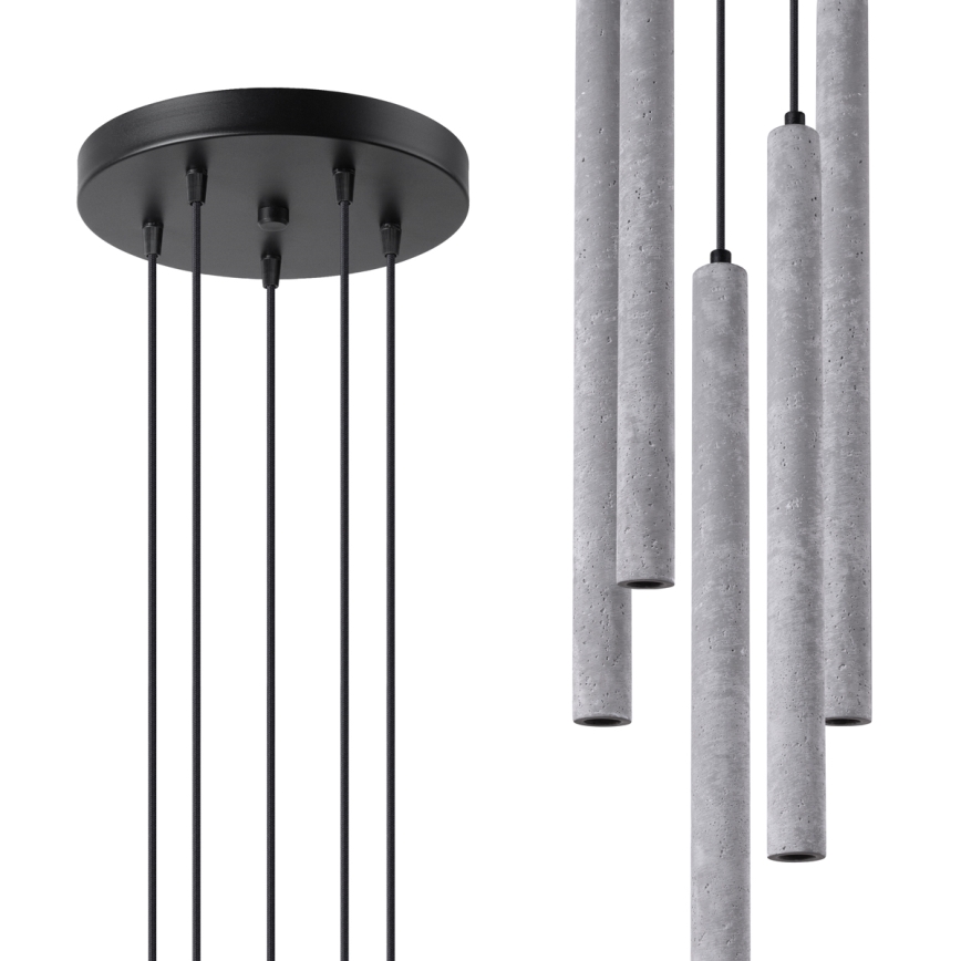 Pendel PASTELO 5xG9/8W/230V beton