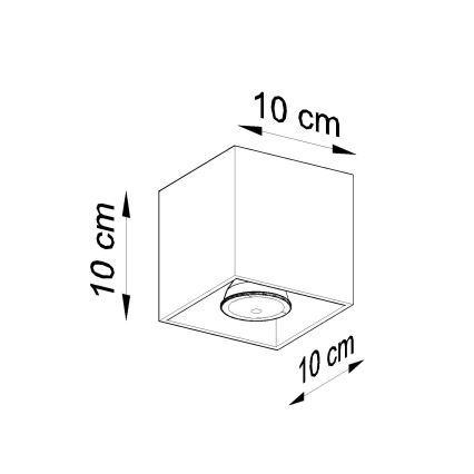 Spotlampe HATI 1xGU10/10W/230V hvid