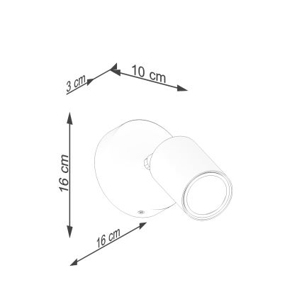 Vægspot VERDO 1xGU10/10W/230V hvid/bøg