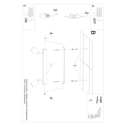 Spotlampe VERDO 2xGU10/10W/230V sort/bøg