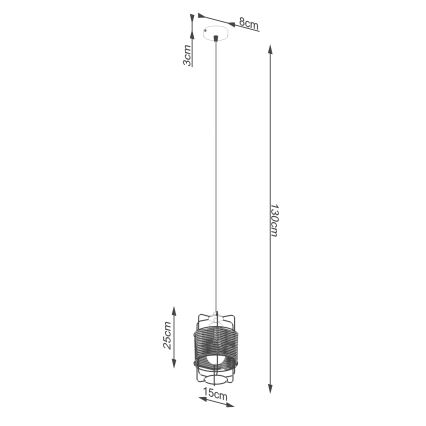 Pendel GIZUR 1xE27/15W/230V