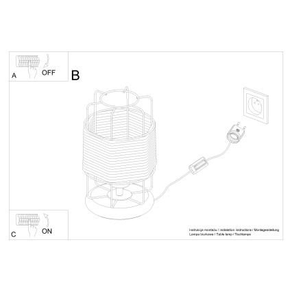 Bordlampe GIZUR 1xE27/15W/230V