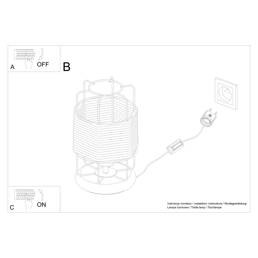 Bordlampe GIZUR 1xE27/15W/230V