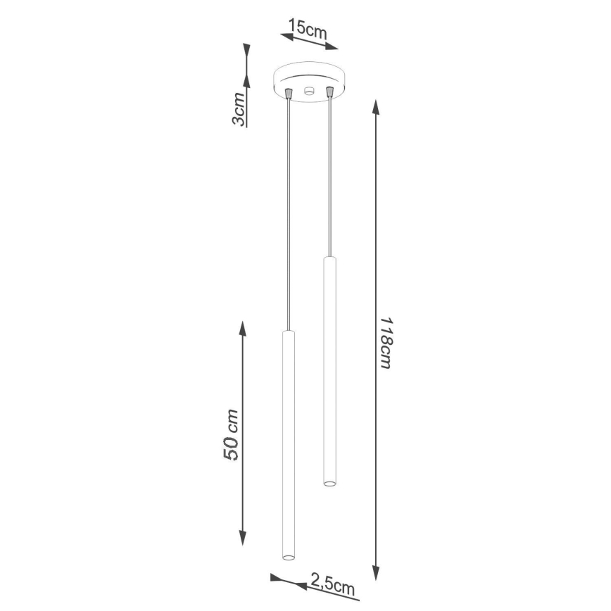 Pendel PASTELO 2xG9/8W/230V hvid