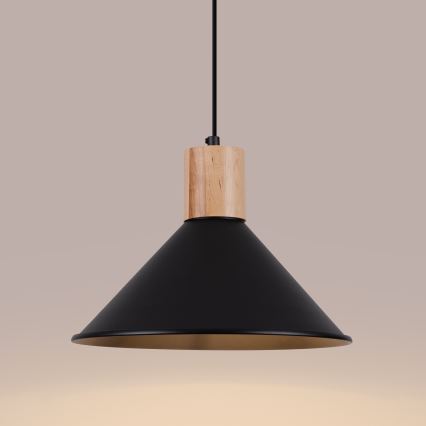 Pendel JAGA 1xE27/15W/230V diameter 30 cm sort
