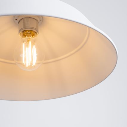 Pendel FANO 1xE27/15W/230V diameter 34 cm hvid