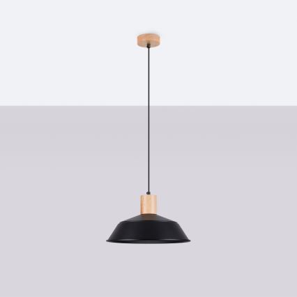 Pendel FANO 1xE27/15W/230V diameter 34 cm sort