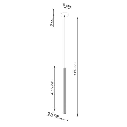 Pendel ARCHE 1xG9/8W/230V guldfarvet