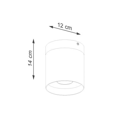 Spotlampe RIF 1xGU10/10W/230V diameter 12 cm sort
